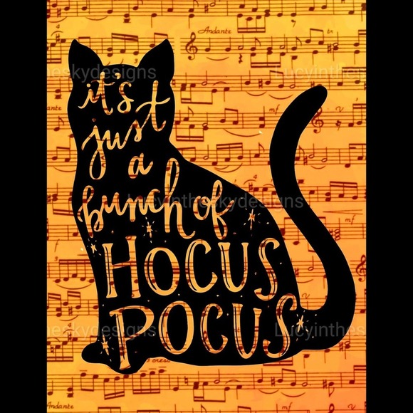 Binx Black Cat Hocus Pocus Halloween Art Print 8.5x11 Home Decor - Picture 2 of 5